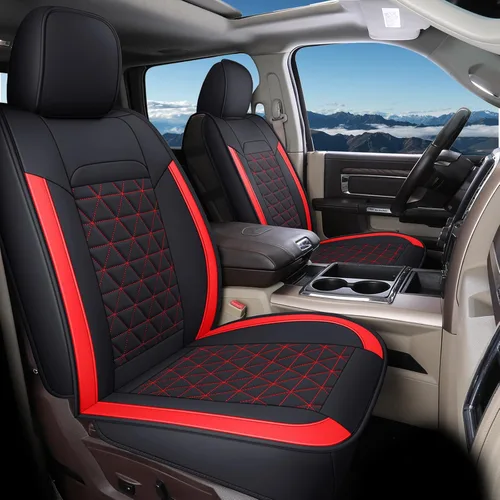 Miniatura 21 de Coverado Fundas de asiento delantero, fundas impermeables para asiento delantero de automóvil para camión compatibles con Dodge Ram 1500 2500 3500
