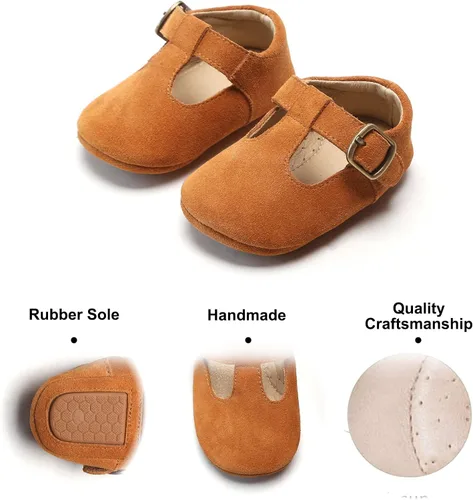 Miniatura 57 de Felix & Flora Zapatos de bebé de suela suave - Zapatos de bebé para caminar, mocasines, suela de goma, zapatos de cuna