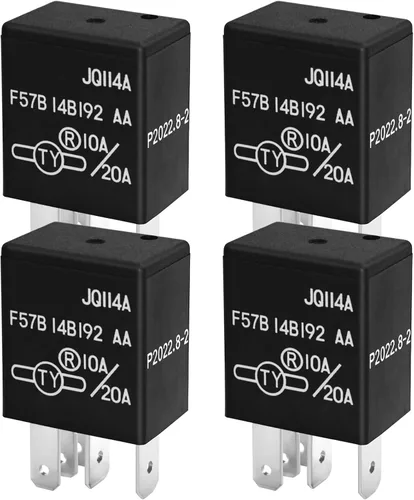 Miniatura 7 de Relé F57B14B192AA (juego de 2) 10A/20A 12VCC 5 pines, repuesto para F57B 14B192 AA, RY612, 965453041, F5TZ-14N089-B, F5TZ14N089BA - Compatible