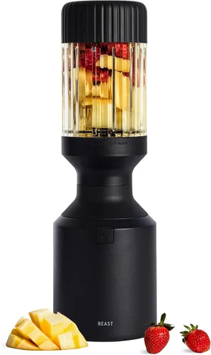 Miniatura 9 de Beast Mega 1200 Acero inoxidable Batidora de encimera de alta calidad Batidos, batidos, salsas, salsas porciones Lg Mezcla hielo + frutas