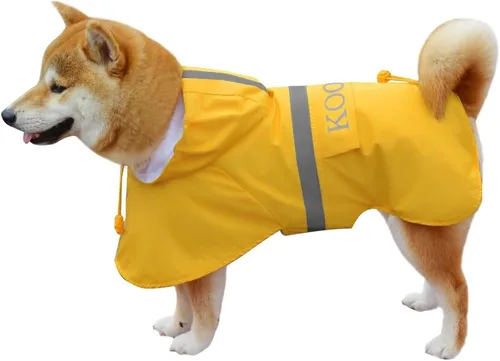 Miniatura 12 de Impermeable para perros grandes, poncho impermeable para perros medianos y grandes, ropa impermeable (4XL, verde)
