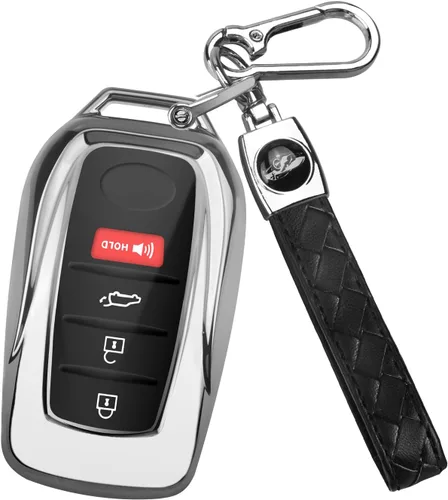 Miniatura 8 de QBUC Funda para llavero Toyota con llavero, compatible con Toyota Venza Corolla Cross Grand Highlander Tundra RAV4 Prime Prius Land Cruiser Sequoia