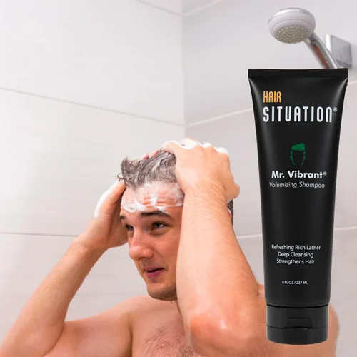 Miniatura 7 de Hair Situation Mr. Vibrant Champú voluminizador para hombre con biotina y bloqueador de DHT – Fórmula espesante para un cabello más fuerte y lleno