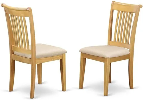 Miniatura 4 de East West Furniture Dublin - Juego de comedor de madera de 5 piezas con asiento de cojín en roble 2-Roble