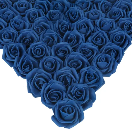 Miniatura 16 de Rosas artificiales, 200 piezas de cabezas de flores de rosas artificiales para manualidades, rosas de espuma de 1.97 pulgadas, cabezas de rosas Rosa