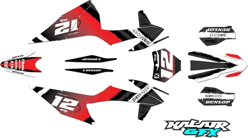 Miniatura 4 de Kit de gráficos para KTM Motocross 4-Stroke 250 SX-F, 350 SX-F y 450 SX-F años 2019, 2020, 2021 y 2022 Shear Series Magenta 16 Mil – Adhesivos