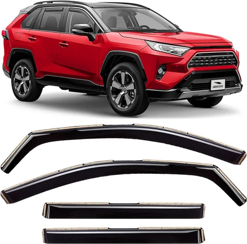 Miniatura 9 de Voron Glass Protectores de lluvia extra duraderos en canal para Volkswagen Atlas 2018-2026, deflectores de ventana, viseras de ventana