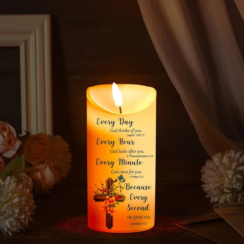 Miniatura 2 de Gerrii Regalos cristianos Velas cristianas para mujer Velas LED Regalos religiosos para mujer Velas LED sin llama inspiradoras y recuerdo