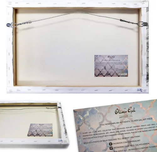 Miniatura 7 de Oliver Gal 'Parfum Glimmer' The Fashion Wall Art Decor Collection Modern Premium - Lienzo impreso 2-Rosa pastel