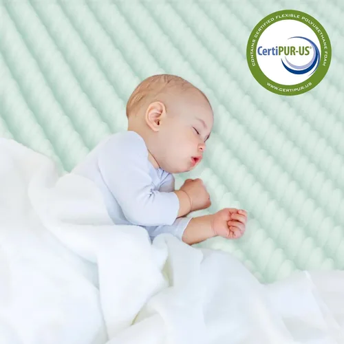 Miniatura 6 de 2-Inch Convoluted High Density Foam Mattress Topper, CertiPUR-US Certified for Superior Comfort and Support, Full, Green