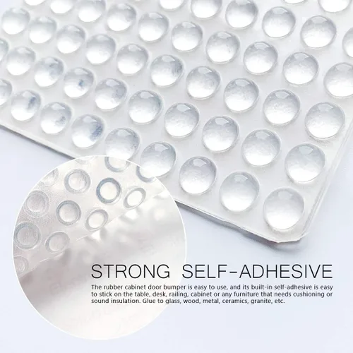 Miniatura 2 de 100 piezas de almohadillas adhesivas para pies de goma, almohadillas parachoques para puertas, amortiguadores de ruido autoadhesivos, pequeños