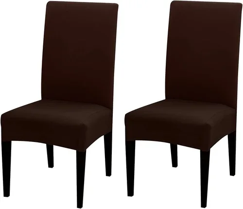 Miniatura 101 de JQinHome Juego de 8 fundas para sillas de comedor, fundas de alta elasticidad extraíbles y lavables, fundas protectoras de asiento para silla