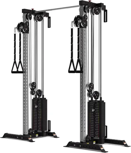 Miniatura 7 de Bells of Steel Torre de Máquina de Cable - Equipo de Gimnasio Comercial y Doméstico - Poleas de Aluminio con Pilas de Peso o para Discos