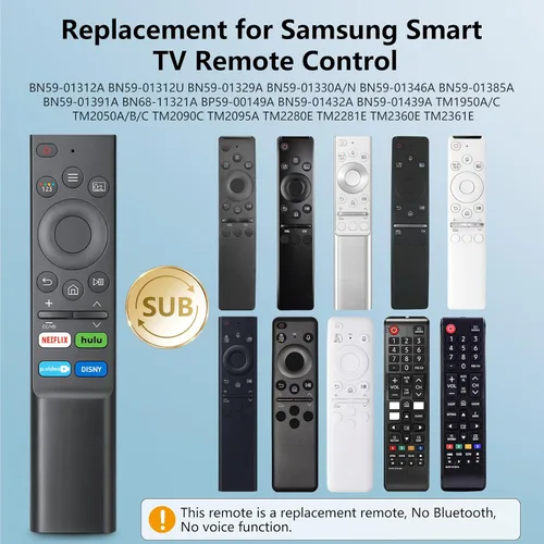 Miniatura 3 de 【Paquete de 2】 Reemplazo universal para Samsung-Smart-TV, control remoto para todos los televisores Samsung 2016-2026