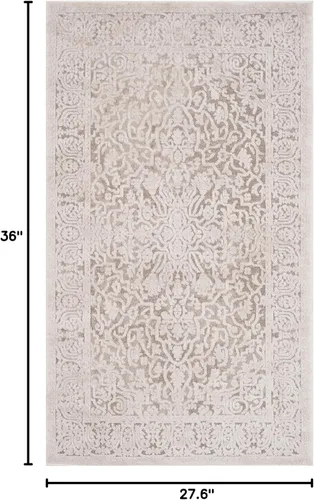 Miniatura 2 de SAFAVIEH - Alfombra decorativa de la colección Reflection - 2'3" x 3', color beige y crema, sin desprendimiento y fácil de limpiar, ideal para Beige