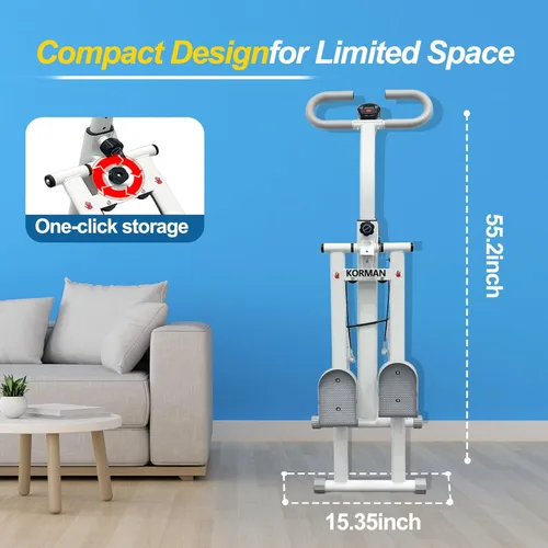 Miniatura 8 de Escalera para gimnasio en casa, máquina de entrenamiento vertical plegable, máquina de entrenamiento de cuerpo completo con asas ajustables, monitor