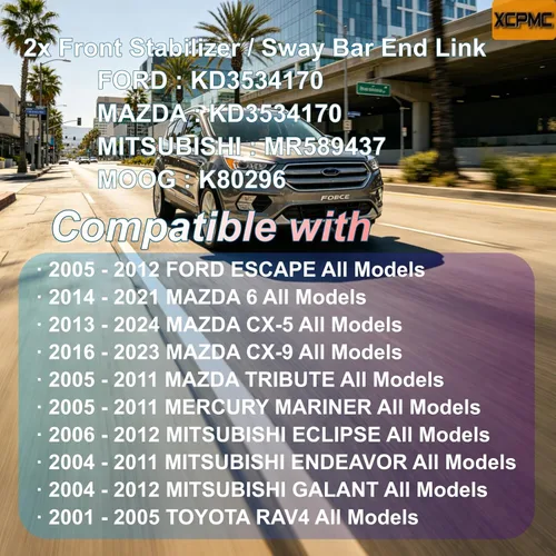 Miniatura 2 de K80296 Piezas de repuesto automotrices de enlace de barra estabilizadora de suspensión delantera 05-12 Ford Escape 05-11 Mazda Tribute 05-11 Mercury