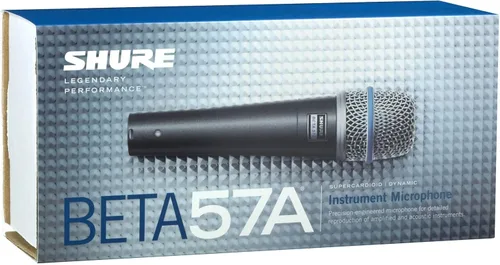 Miniatura 3 de Shure BETA 57A - Micrófono para instrumentos - Micrófono dinámico supercardioide para aplicaciones vocales e instrumentales con elemento de neodimio