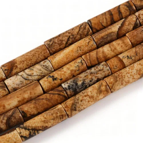 Miniatura 18 de HAAMIIQII Cuentas de tubo de amazonita natural de 0.512 x 0.157 in, cuentas sueltas de piedra cilíndrica para fabricación de joyas, 15 pulgadas
