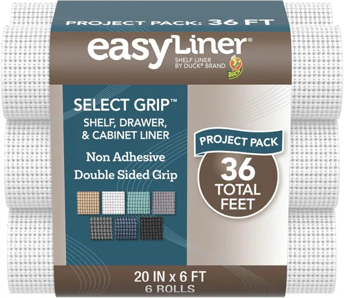 Miniatura 28 de EasyLiner Select Grip Revestimiento para Estantes - Fácil de Instalar y Cortar a Medida - Antideslizante, Sin Adhesivo, Revestimiento para Cajones