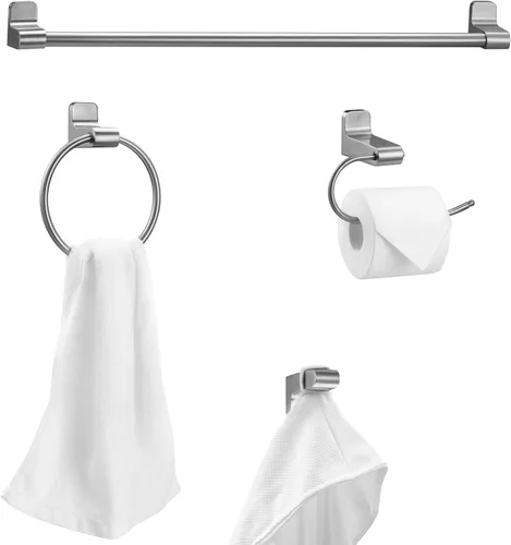 Miniatura 7 de GLOBE Electric 63000062 - Juego de baño todo en uno de 5 piezas, negro mate y latón, luz de tocador de 3 luces, vidrio sembrado, toallero, soporte