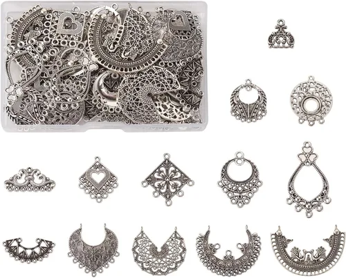 Miniatura 7 de Pandahall - Colgantes de araña de aleación tibetana para hacer joyas y collares