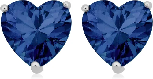 Miniatura 31 de Kooljewelry Pendientes de plata de ley y circonita cúbica con piedra natal
