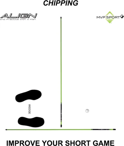 Miniatura 10 de MVP Sport Cañas de alineación de golf (MorodZ) Ayuda de entrenamiento Paquete de 2 (lima)
