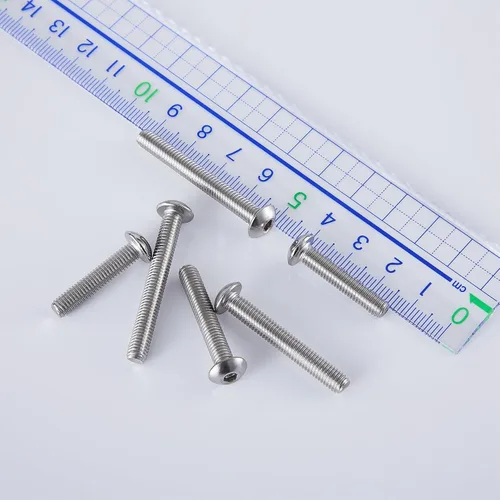 Miniatura 6 de Tornillos de cabeza de botón M6-0.039 x 1.969 in, acero inoxidable 304 18-8, accionamiento de enchufe Allen, Roscas de máquina completa, cantidad 10