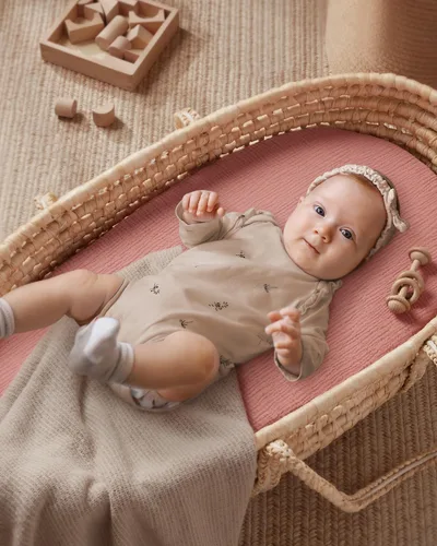 Miniatura 25 de Blissful Diary Sábanas de muselina para cuna para niñas, sábana de bebé de algodón suave bohemio para colchón de cuna estándar de 52 x 28 pulgadas