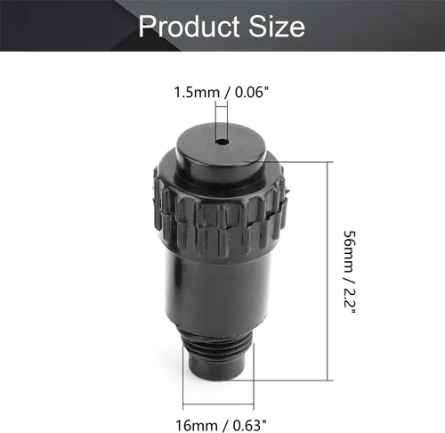 Miniatura 2 de Othmro Conector de enchufe de aceite de rosca macho de 5/8, accesorios de repuesto para compresor de aire, 0.630 in de diámetro de rosca, tapón