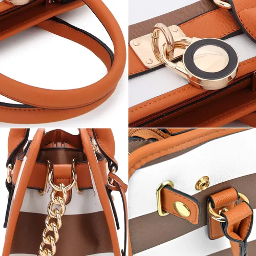 Miniatura 4 de Dasein - Bolso de mano para mujer, con asa superior, bolsa de hombro, bolsa de trabajo, 2 unidades.