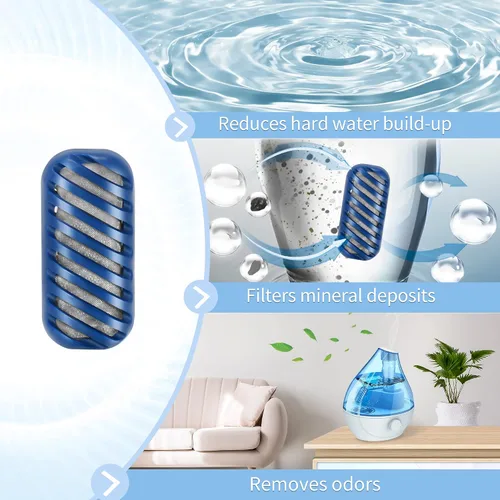 Miniatura 2 de [Mejorar] Paquete de 20 cartuchos de desmineralización para humidificador compatibles con HoMedics Total-Comfort Humidificador ultrasónico