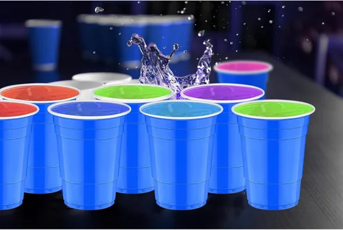 Miniatura 5 de 120 piezas 16 onzas Tazas de plástico azul Tazas de plástico para revelación de género Tazas de fiesta azules para beber Degustaciones servidas