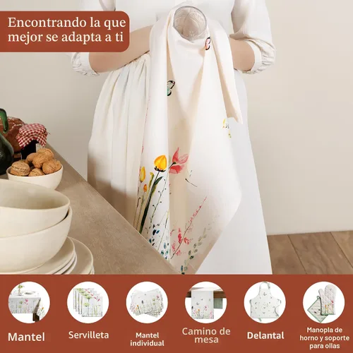Miniatura 4 de Maison d' Hermine - Paños de cocina de 100% algodón, absorbentes, para el hogar, cocina, comedor, cócteles y campamento, Botanical Fresh