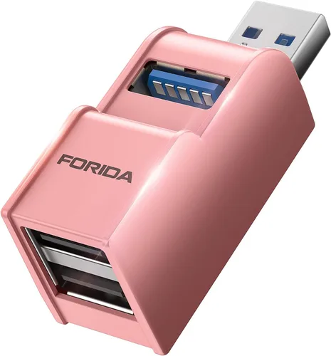 Miniatura 11 de Adaptador USB 3.0 de 3 Puertos, Hub USB con 1 Puerto USB 3.0 y 2 Puertos USB 2.0, Divisor de Puerto USB Portátil para Teclado, Disco Duro Móvil, Azul
