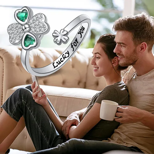 Miniatura 5 de Anillos de ansiedad para mujer, plata de ley S925, ópalo de piedra lunar, turquesa, sol, estrella y luna, anillo giratorio ajustable, abierto