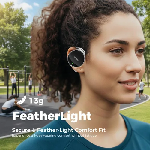 Miniatura 7 de Auriculares Bluetooth 5.4, con cancelación de ruido, auriculares inalámbricos con clip en forma de gota de agua, auriculares deportivos Bluetooth