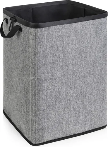 SNIGJAT Cesta de lavandería para dormitorio, ropa sucia ligera y plegable para espacios pequeños, cesta de lavandería resistente con asas para Gris