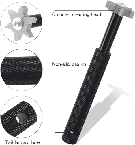 Miniatura 3 de VIPMOON Golf Club Cleaner Kit, 2 Pcs Groove Sharpener Regrooving Tool and 1 Pcs Retractable Club Cleaner Brush, Portable Groove Sharpener Tool for