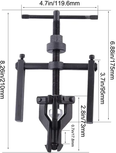 Miniatura 2 de Juego de 3 extractores de cojinetes internos piloto de mandíbula, kit de herramientas resistentes para automóvil, SUV, motocicleta