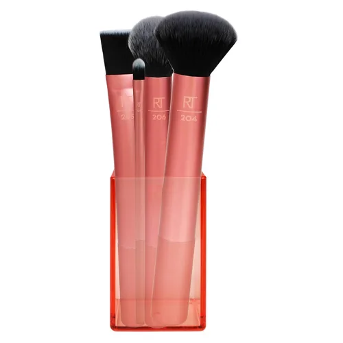 Miniatura 3 de Set de brochas de maquillaje sintéticas para una base impecable, cruelty-free, brocha para contornos, corrector, polvos y base, de Real Techniques