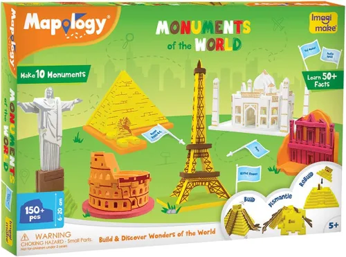 Miniatura 5 de Imagimake Mapology Monumentos del Mundo Rompecabezas 3D para niños de 8 a 10 años Juguetes educativos y de aprendizaje para 5 a 7 años