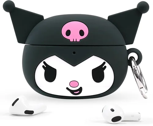 iFace Sanrio - Funda compatible con AirPods de 4ª generación [Hello Kitty and Friends] - Bonita funda protectora de silicona [clip de mosquetón