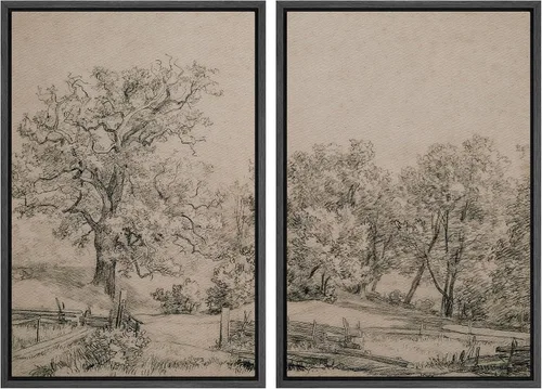 Miniatura 88 de MUDECOR Lienzo enmarcado para pared, bosque brumoso, reflejos, paisaje tranquilo, ilustraciones modernas, arte decorativo, bohemio, tranquilo/zen