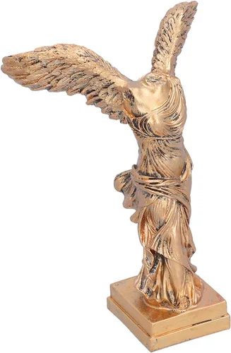 Yosoo Estatua de la diosa de la victoria, escultura de diosa griega para oficina en casa, adorno de Esktop, regalo de cumpleaños (M-latón)