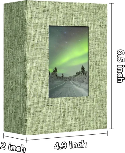 Miniatura 3 de Álbum de fotos de 4 x 6 pulgadas, 100 bolsillos, álbumes de fotos con cubierta de lino, álbumes de fotos para familia, boda, bebé, libro de fotos