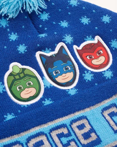 Miniatura 4 de PJ Masks Sombrero de invierno para niños, paquete de 2 gorros con pompones de superhéroe (niño)