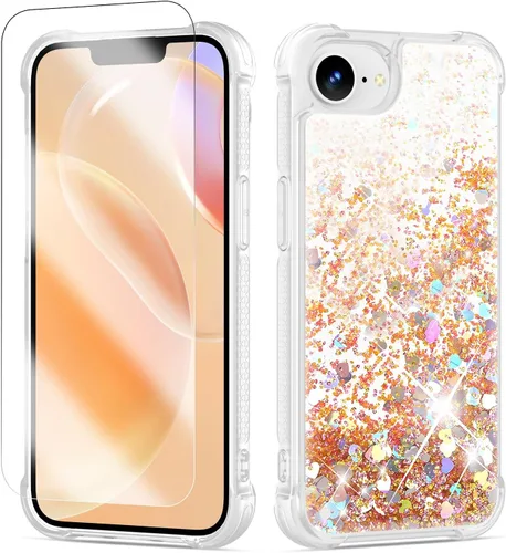 Miniatura 20 de Funda con purpurina para Samsung Z Flip 3, a prueba de golpes, funda de TPU transparente con purpurina líquida para Samsung Z Flip 3 para mujer