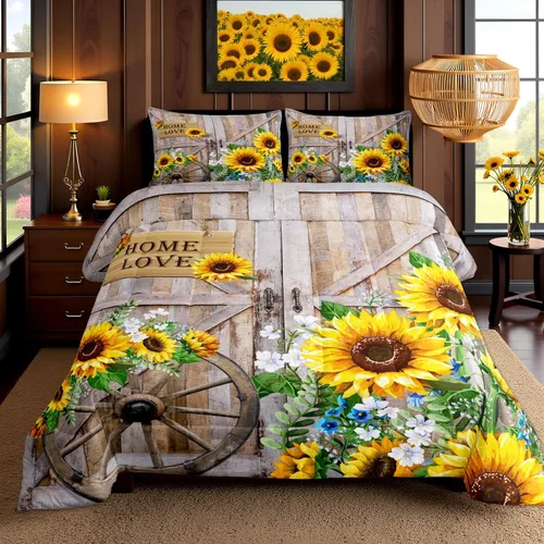 Miniatura 30 de Juego de ropa de cama Happy Camping de Homewish, tamaño individual, con diseño de osos cazadores y pinos, para niños, hombres, adultos, decoración